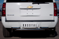 Защита заднего бампера - дуга Chevrolet Tahoe 2012 (d76/63)