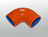 Патрубок силиконовый Samco оранжевый 76мм 90 градусов