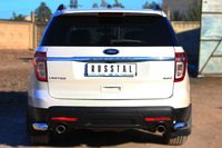 Защита заднего бампера - дуга (уголки) Ford Explorer 2012 (d76)