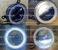 Туманки LED 3 режима #2 (глазки, желтый и белый свет) Suzuki, Honda, Subaru, Mitsubishi