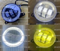 Туманки LED 3 режима (глазки, желтый и белый свет) Suzuki, Honda, Subaru, Mitsubishi