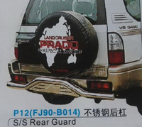 Защита заднего бампера (дуга) метал Toyota Land Cruiser Prado 90 / 95 (кенгурин) 