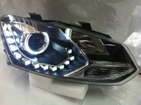 Оптика (фары) «Eagel Eye» для Volkswagen Polo (черные)