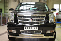 Защита переднего бампера Cadillac Escalade 2007- d76 (дуга) #2