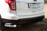 Защита заднего бампера - дуга (уголки) Ford Explorer 2012 (d76)