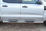 Пороги труба с накладкой Ford Ranger 2012 (d76)