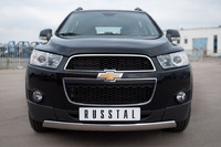 Защита переднего бампера - овал Chevrolet Captiva 2012 (75*42)