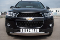 Защита переднего бампера - овалы Chevrolet Captiva 2012 (75*42/75*42)