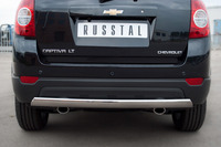 Защита заднего бампера - овал Chevrolet Captiva 2012 (75*42)
