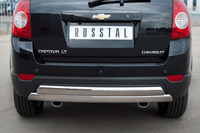 Защита заднего бампера - овал Chevrolet Captiva 2012 (75*42/75*42)
