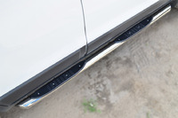Пороги труба с накладкой Chevrolet Captiva 2013- (d76)