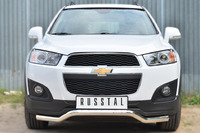 Защита переднего бампера (волна) Chevrolet Captiva 2013- (d63)