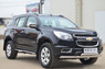 Пороги труба с проступью Chevrolet Trailblazer 2013 (75*42)