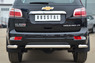 Защита заднего бампера - уголки Chevrolet Trailblazer 2013 (d63)