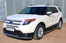 Пороги труба с накладками Ford Explorer 2012 (d76) #2