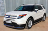 Пороги труба с накладками Ford Explorer 2012 (d76) #3
