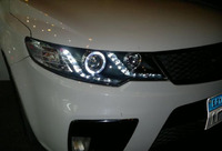 Альтернативная оптика (фары) «Eagle Eyes» для Kia Cerato Forte / Kia Forte Koup (черные)