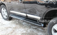 Пороги (подножки) Toyota Land Cruiser 200 2007+ (Aerostep)