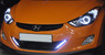 Решетка радиатора со светодиодными ходовыми огнями «Super i» на Hyndai Elantra / Avante MD 2010+