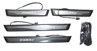 Накладки на пороги Toyota Camry V50 2011+ (с подсветкой)
