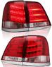 Стопы диодные Toyota Land Cruiser 200 (дизайн Lexus LX 570 2013) красно-белые + хром
