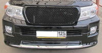 Губа Modellista передняя Toyota Land Cruiser 200 c 2012 (с ходовыми огнями)