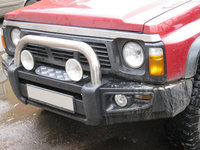 Передний силовой (металлический бампер) Powerful Nissan Safari / Patrol Y60 (хром дуга)