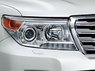 Оптика (фары) светодиодная Toyota Land Cruiser 200 белые с ангельскими глазками + линза