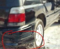 Накладки (клыки) на задний бампер Subaru Forester SF