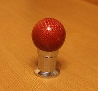Ручка КПП карбон красная