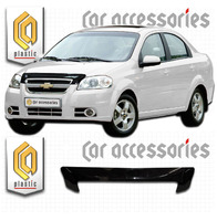 Дефлектор капота - мухобойка Chevrolet Aveo хэтчбек 06-08 