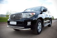 Защита переднего бампера (дуга) метал Toyota Land Cruiser 200 (type-2)