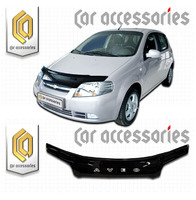 Дефлектор капота - мухобойка Chevrolet Aveo хэтчбек 06-08