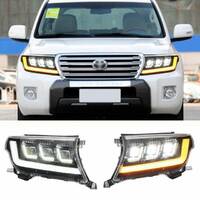 Фары тюнинг Toyota Land Cruiser 200 2008-2015 стиль LC300