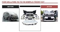 Рестайлинг комплект + обвес "Modellista" Toyota Vellfire 30 2015 в стиль 2018