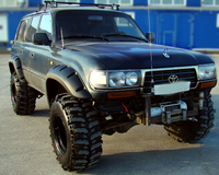 Фендера - расширители колесных арок Toyota Land Cruiser 80 (бушвакер style) LLDPE 8см
