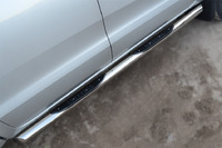 Пороги труба с накладкой Ford Ranger 2012 (d76)