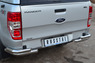 Защита заднего бампера - дуга (уголки) Ford Ranger 2012 (d63/63)