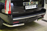 Защита заднего бампера Cadillac Escalade 2007- d76 (уголки)