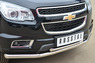 Защита переднего бампера - дуга (секции) Chevrolet Trailblazer 2013 (d63/42)