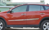 Хром молдинги дверей Toyota RAV4 (с надписью)