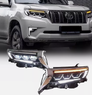Фары LED тюнинг Toyota Land Cruiser Prado 150 2018 стиль Lexus