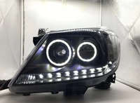 Фары светодиодные + линза Toyota Hilux Vigo 2008 (черные/светлые)