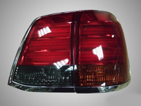 Стопы тюнинг диодные Toyota Land Cruiser 200 (красно-желто-черные) + хром