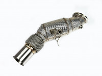 Даунпайп BMW F30, 31, 34 B48 2l 2016 с heat shield (с термозащитой)