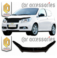 Дефлектор капота - мухобойка Chevrolet Aveo хэтчбек 08-11