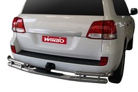 Защита заднего бампера (дуга) Toyota Land Cruiser 200 (2008-) сплошная