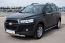 Защита переднего бампера - овалы Chevrolet Captiva 2012 (75*42/75*42)