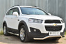 Пороги труба с накладкой Chevrolet Captiva 2013- (d76)
