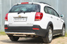 Защита заднего бампера (дуга) Chevrolet Captiva 2013- (d63/42) декор паз